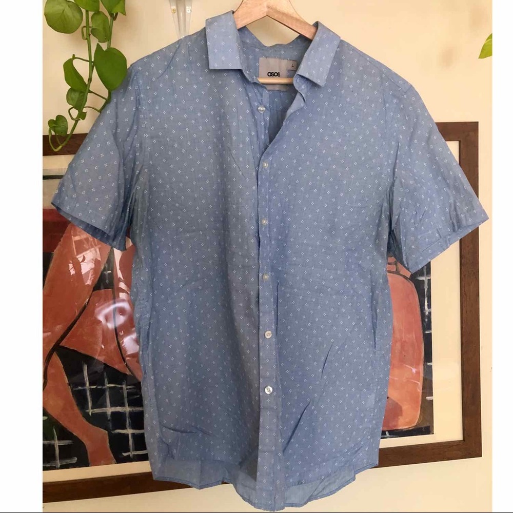 ASOS Men’s unisex short sleeve button up